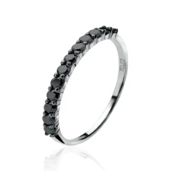 ZINZI zilveren ring zwart ZIR827Z