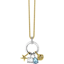 ZINZI zilveren ronde hanger 17mm met sluitring wit ZIH2060 (zonder collier)
