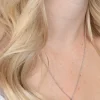 ZINZI zilveren ronde hanger ster wit ZIH2066 (zonder collier)