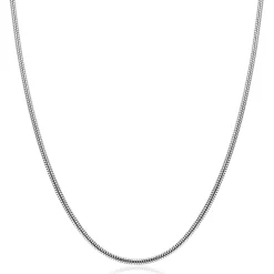 ZINZI zilveren ronde slangen ketting (2mm breed) 42-45cm ZIC2849