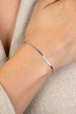 ZINZI zilveren schakelarmband met fijne gladde S schakel ZIA2774