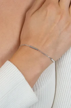 ZINZI zilveren schakelarmband met drie gladde ronde staafjes ZIA2800