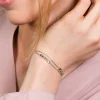 ZINZI zilveren schakelarmband met hartjes 17-20cm ZIA1940
