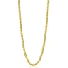 ZINZI zilveren schakelcollier geelverguld palmier 2mm breed 45cm ZIC1931G