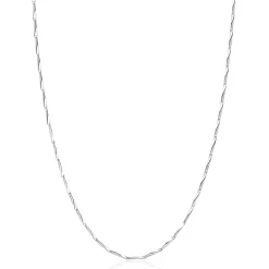 ZINZI zilveren schakel ketting met glinsterende pijlvormige schakels 1,5mm breed 42-45cm ZIC2414