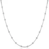 ZINZI zilveren slangen-ketting met vierkant geslepen schakels en 40 verfijnde glanzende bolletjes (2,5mm breed) 43-45cm ZIC2471