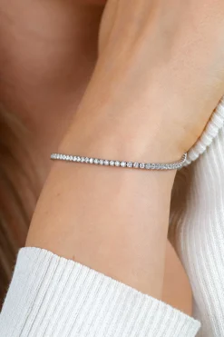 ZINZI zilveren tennis armband 2,1mm breed met rijzetting witte zirconia's ZIA2891