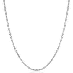 ZINZI zilveren tennis collier 45cm met rijzetting witte zirconia's 1,7mm breed ZIC2794