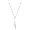 ZINZI zilveren Y-collier 43–46cm met popcorn schakel en twee bungelende kettinkjes ZIC2710